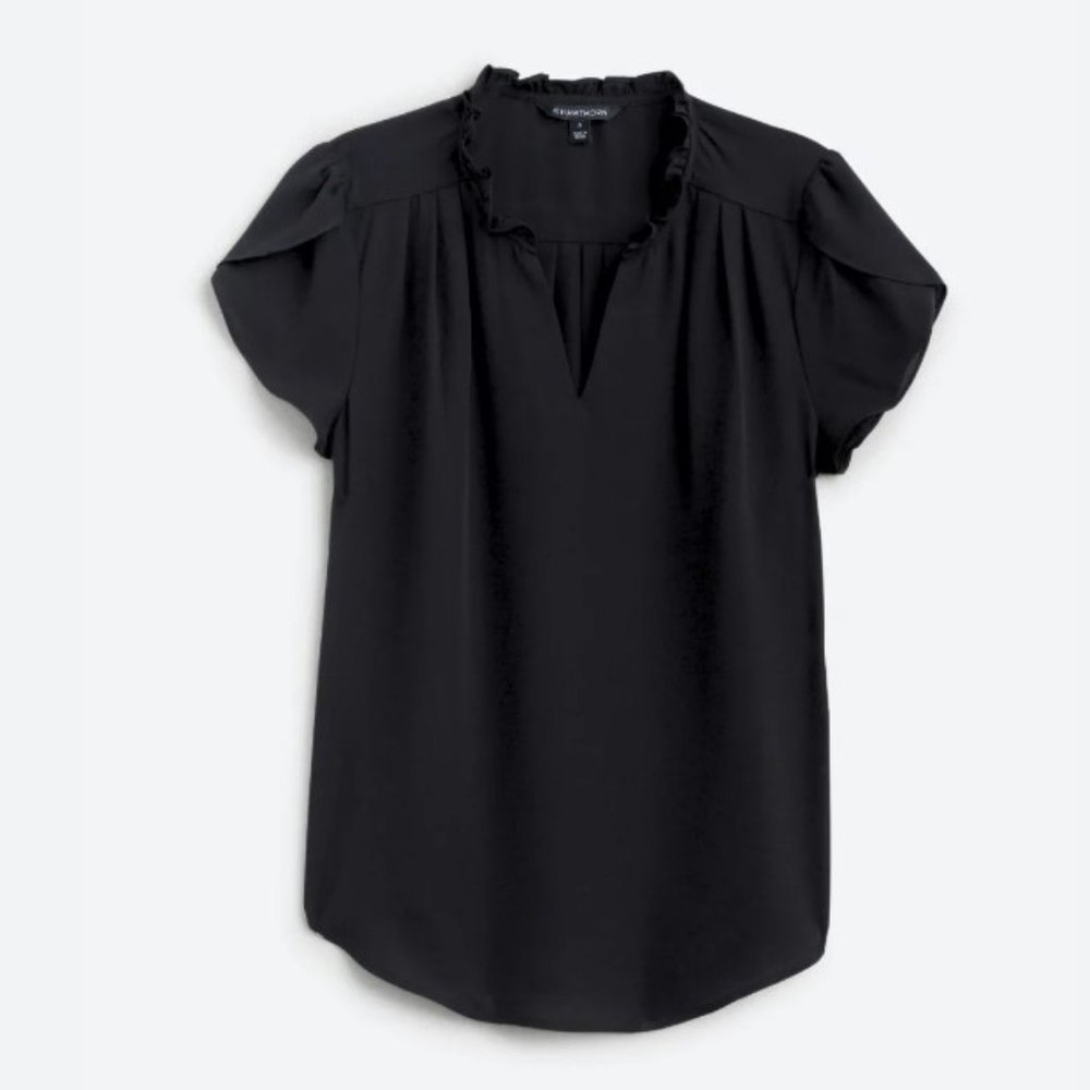 41 Hawthorn Tiffany Tulip Sleeve Blouse - Black